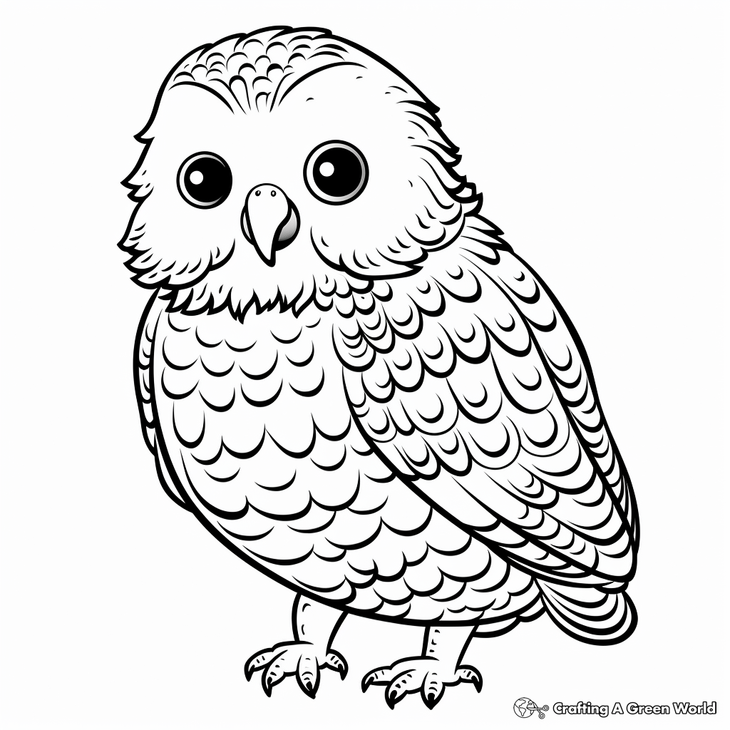 Vibrant Rainbow Budgie Coloring Pages 4