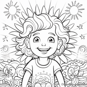 Vibrant Rainbow Coloring Pages 2