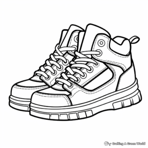 Vibrant Sneaker Coloring Worksheets 3