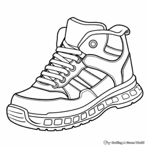 Vibrant Sneaker Coloring Worksheets 4