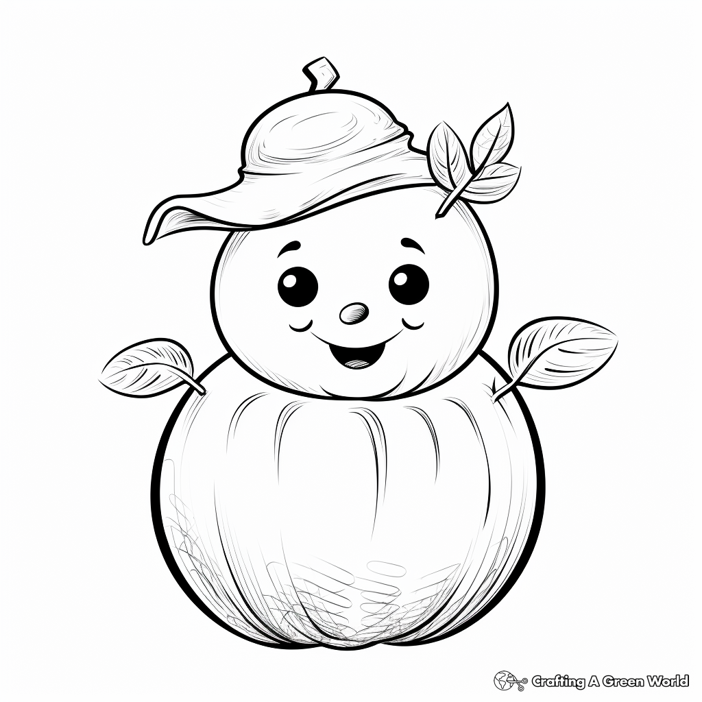 Vibrant Snowman's Carrot Nose Coloring Pages 4