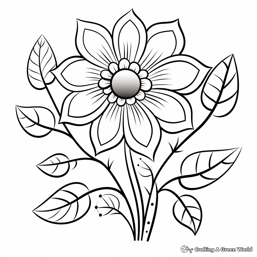 Vibrant Spring Flower Coloring Pages 2