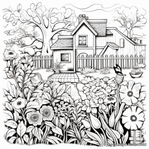 Vibrant Spring Garden Coloring Sheets 3
