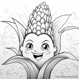 Vibrant Sweetcorn Rainbow Coloring Pages 3