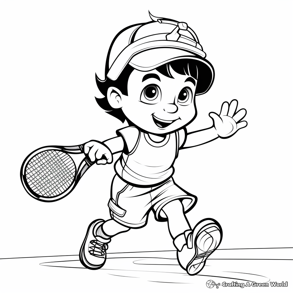 Vibrant Tennis Coloring Pages 2