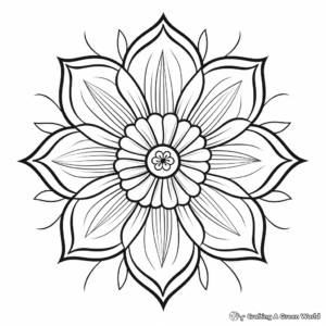 Vibrant Zinnia Mandala Coloring Pages for Everyone 2