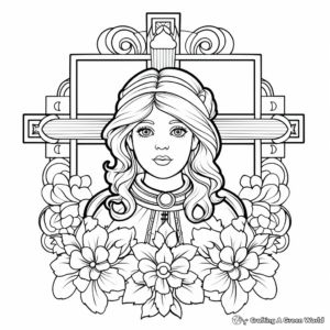 Victorian Cross Design Coloring Pages 4