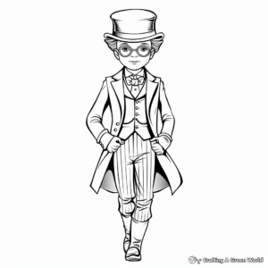 Victorian Gentleman Suit Coloring Pages 3