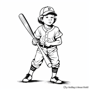 Vintage Baseball Cards Coloring Pages 4