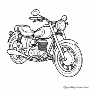 Vintage British Motorcycle Coloring Pages 3