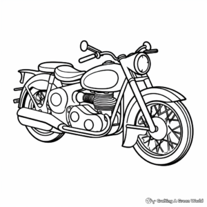 Vintage British Motorcycle Coloring Pages 4
