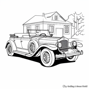 Vintage Classic Car Coloring Pages 1
