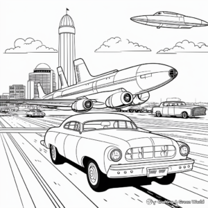 Vintage F18 Coloring Pages for History Buffs 3