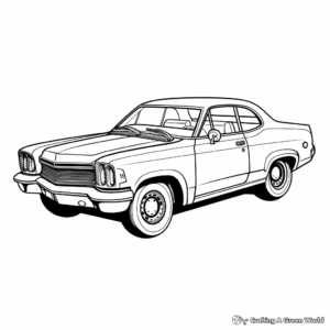 Vintage Police Car Coloring Pages for Adults 3