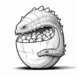 Visual Baryonyx Egg Coloring Pages for Artists 3