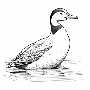 Vivid Colored Loon Coloring Pages to Print 2