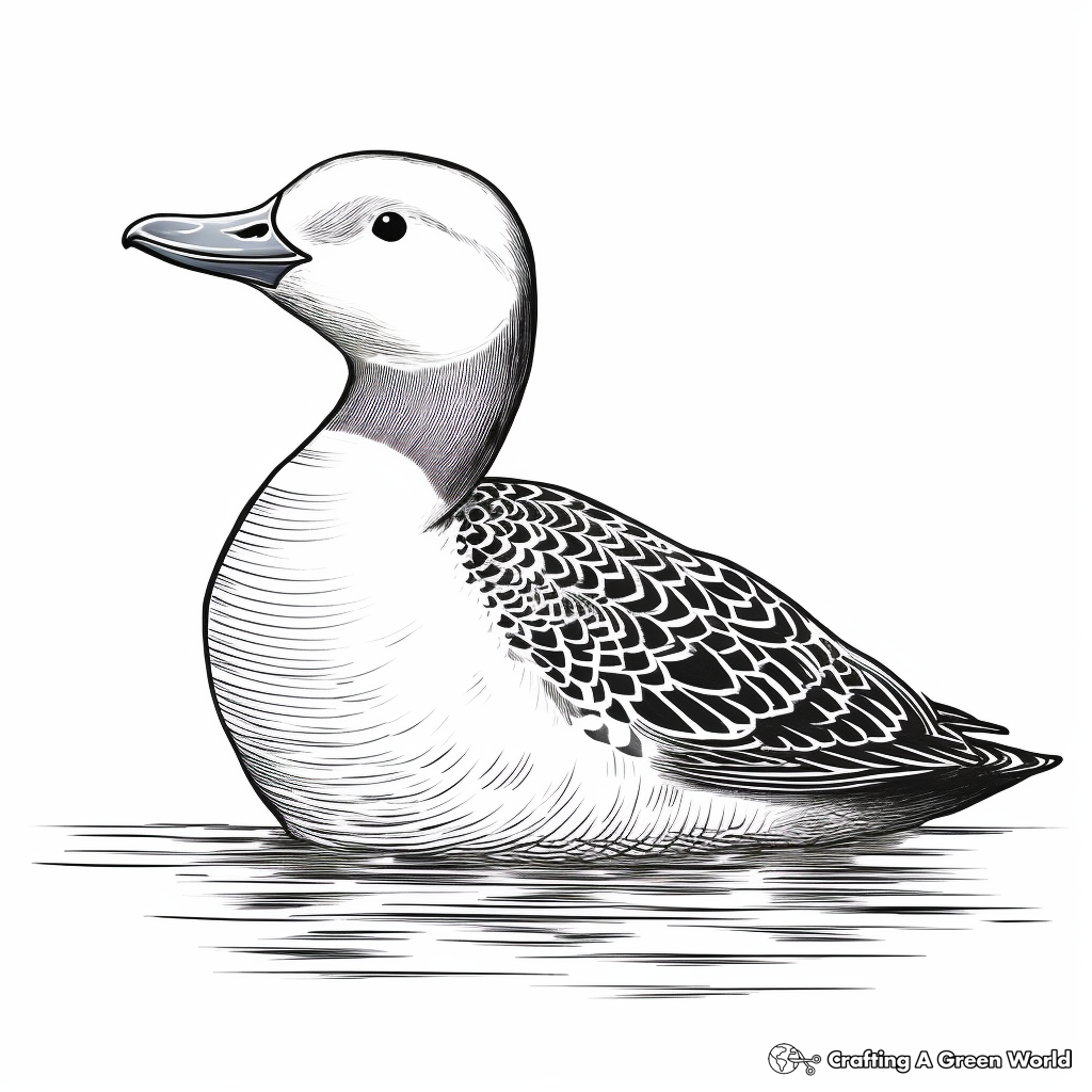 Vivid Colored Loon Coloring Pages to Print 3