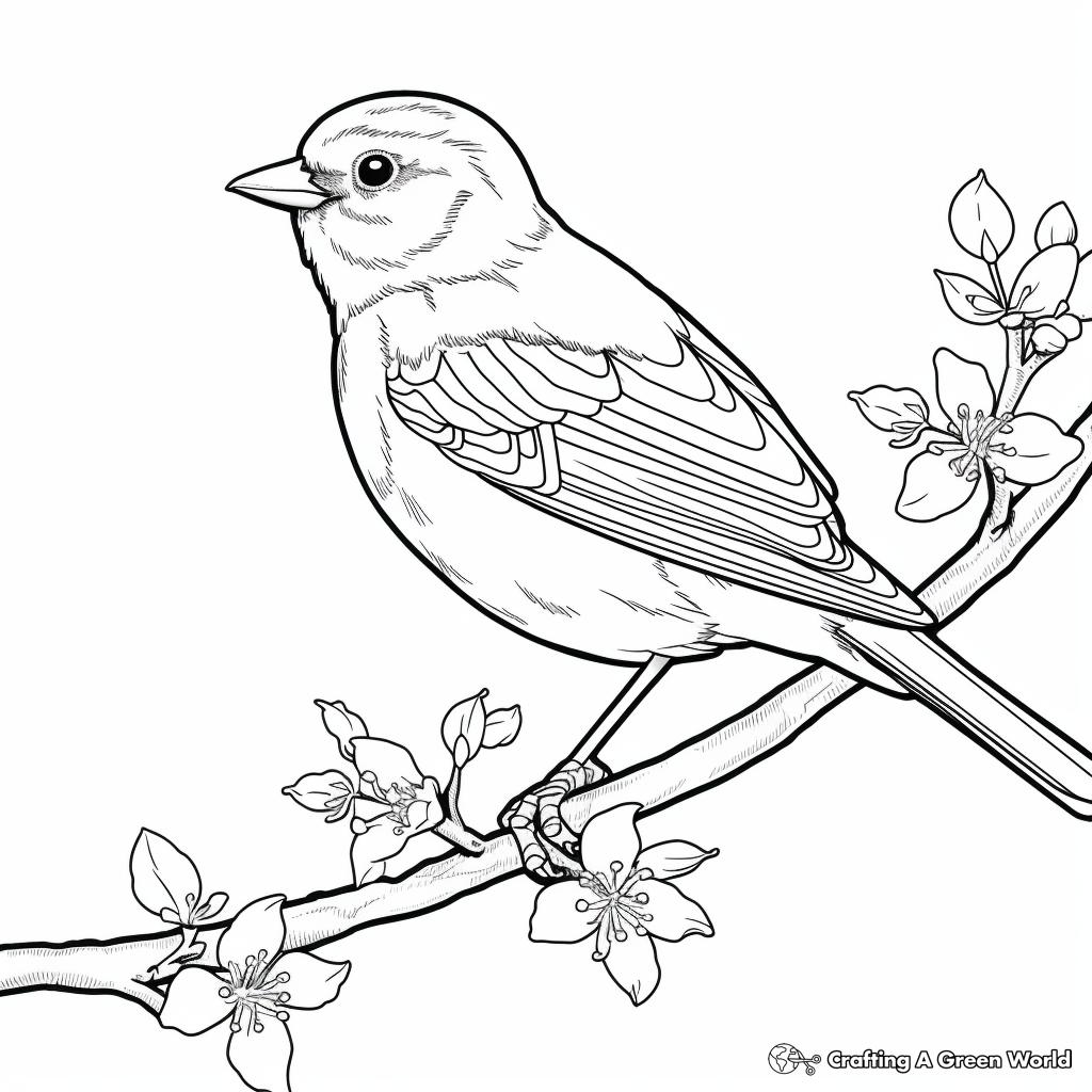 Vivid Orchard Oriole Coloring Pages 4