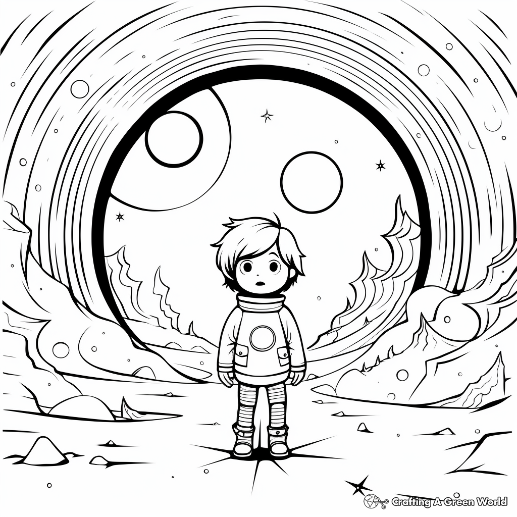 Void Space Coloring Pages for Kids 3