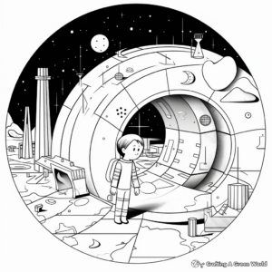 Void Space Coloring Pages for Kids 4
