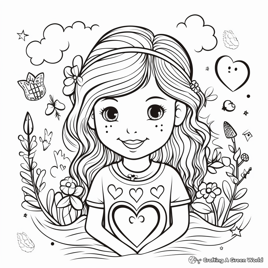 Warm Heart and Affectionate Wishes Coloring Pages 2