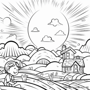 Warm Sunrise Coloring Pages 2