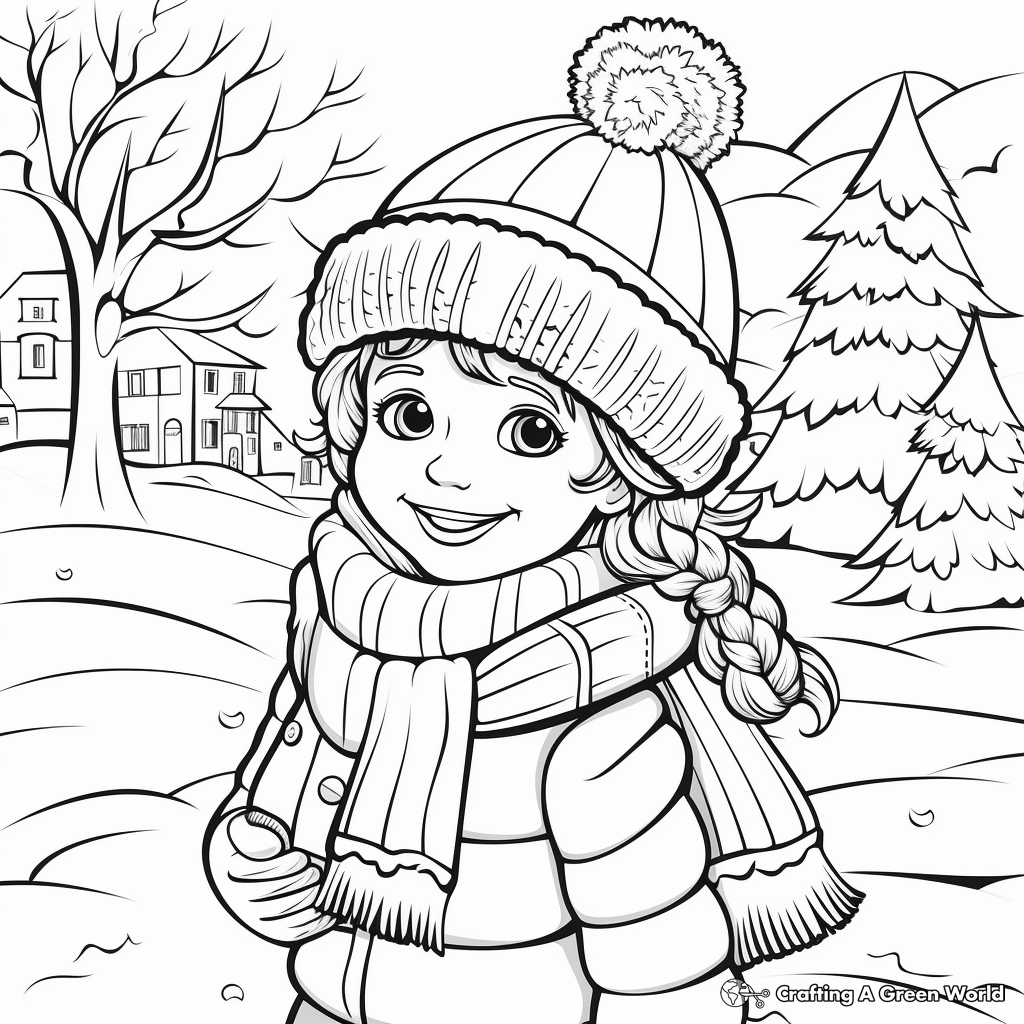 Warm Winter Coloring Pages 1