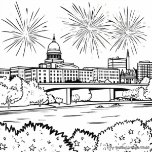 Washington DC Fireworks Coloring Pages 2