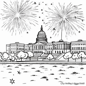Washington DC Fireworks Coloring Pages 3