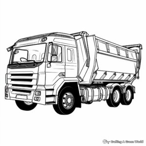 Waste Disposal Truck: Another Type of Garbage Truck Coloring Pages 1