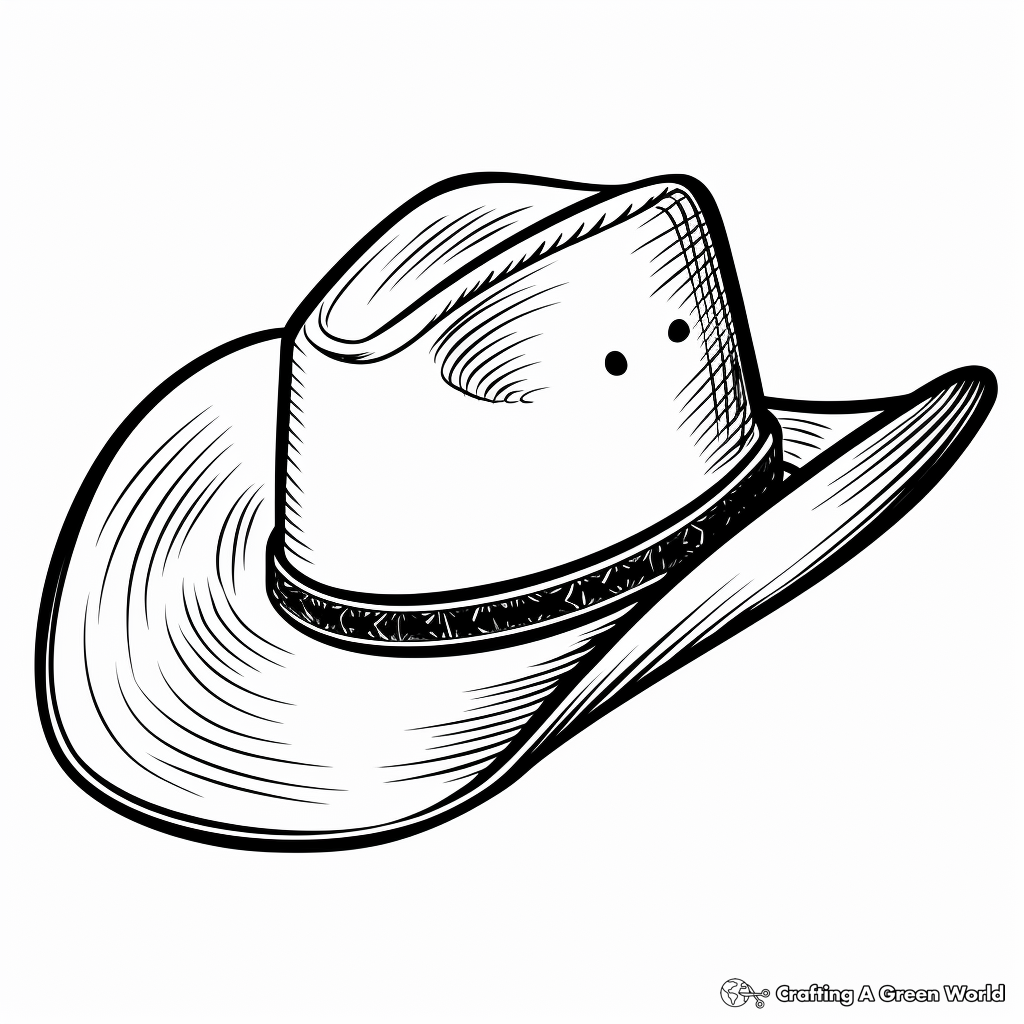 Western Rodeo Cowboy Hat Coloring Pages 3