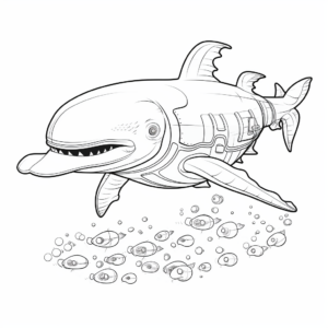 Whale Deep Diving Adaptation Coloring Pages 2