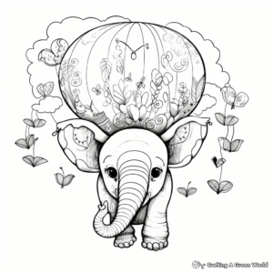 Whimsical Animal-Shaped Balloon Coloring Pages 1