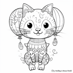 Whimsical Animal-Shaped Balloon Coloring Pages 4