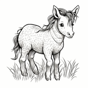 Whimsical Baby Unicorn Coloring Pages 2