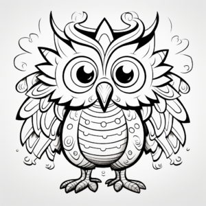 Whimsical Cartoon Eagle Coloring Pages 1