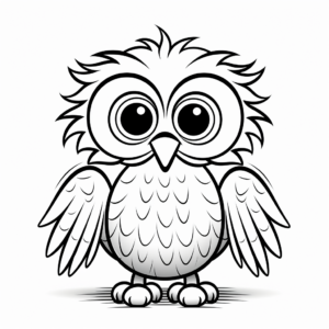Whimsical Cartoon Eagle Coloring Pages 2