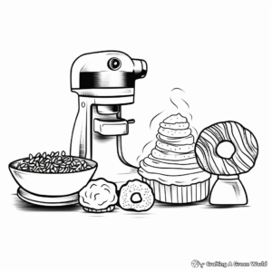 Whimsical Coffee Grinder Coloring Pages 1