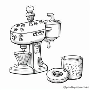 Whimsical Coffee Grinder Coloring Pages 3