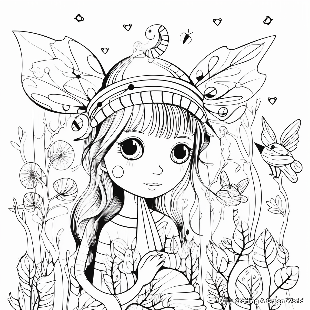 Whimsical Elf Coloring Pages 2