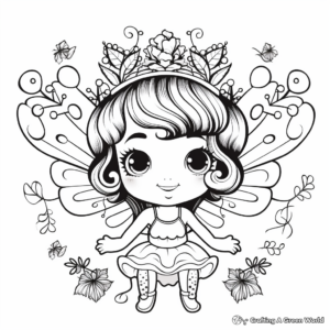 Whimsical Fairy Coloring Pages 1