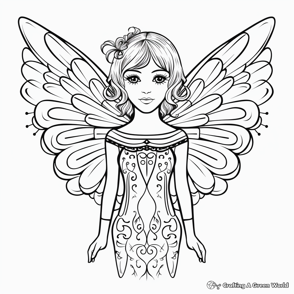 Whimsical St Patrick's Fairy Coloring Pages 3
