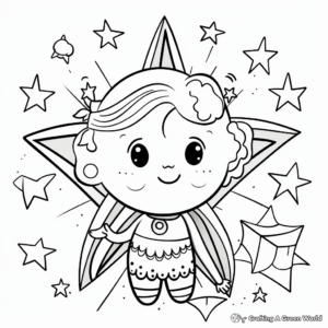 Whimsical Star-Character Get Well Soon Coloring Pages 2