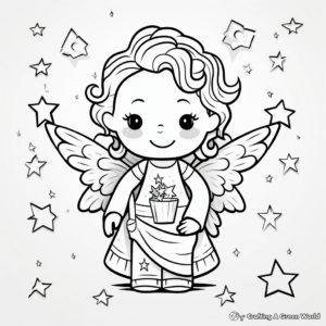 Whimsical Star-Character Get Well Soon Coloring Pages 4