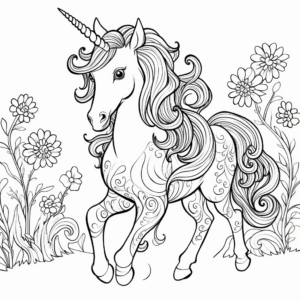 Whimsical Unicorn Coloring Pages for Dreamers 1