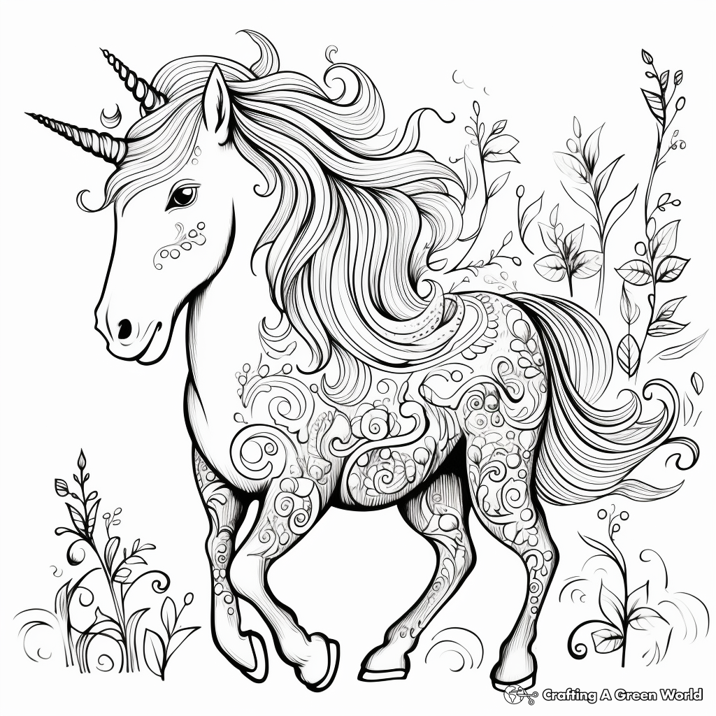 Whimsical Unicorn Coloring Pages for Dreamers 2