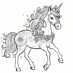 Whimsical Unicorn Coloring Pages for Dreamers 4