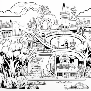 Whimsical, Surrealist Coloring Pages 3