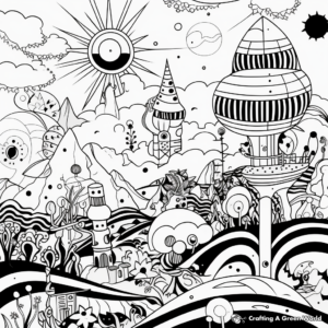 Whimsical, Surrealist Coloring Pages 4