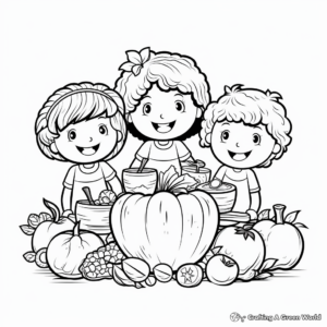 Wholesome Organic Foods Group Coloring Pages 1